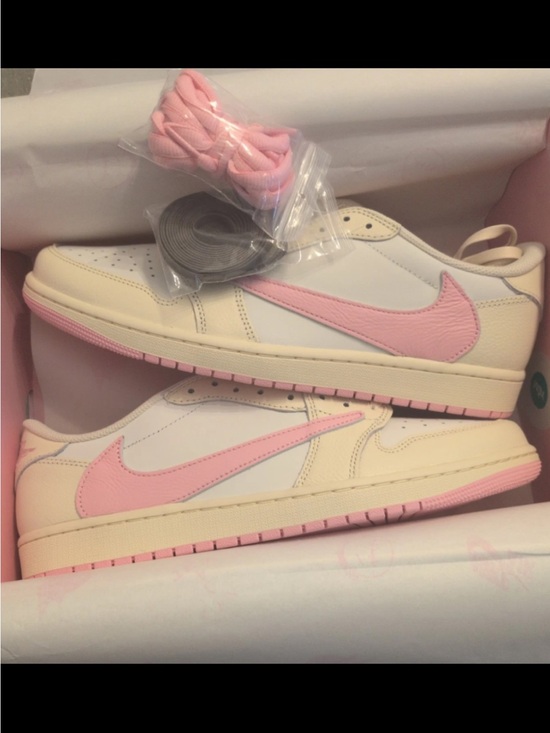Jordan Other - Travis Scott Air Jordan 1 Low Top Sneakers in Cream, White & Pink